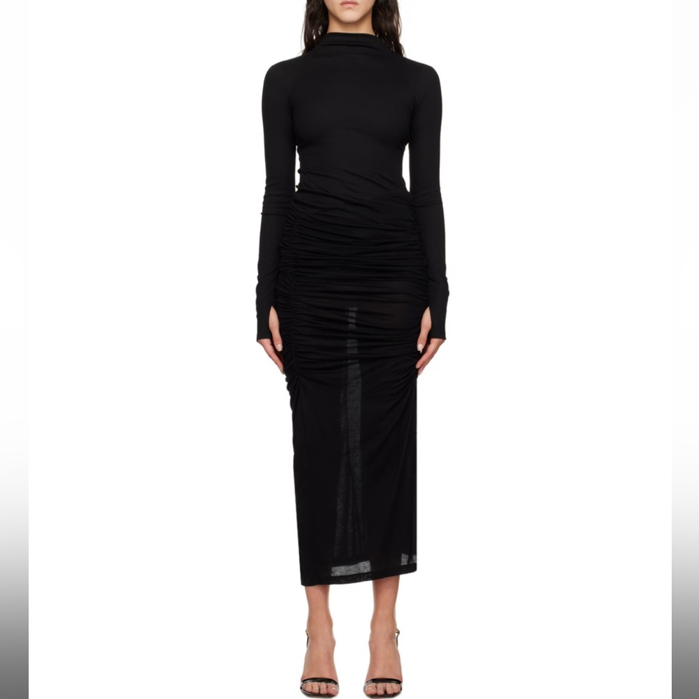 HELMUT LANG Black Combo Maxi Dress
